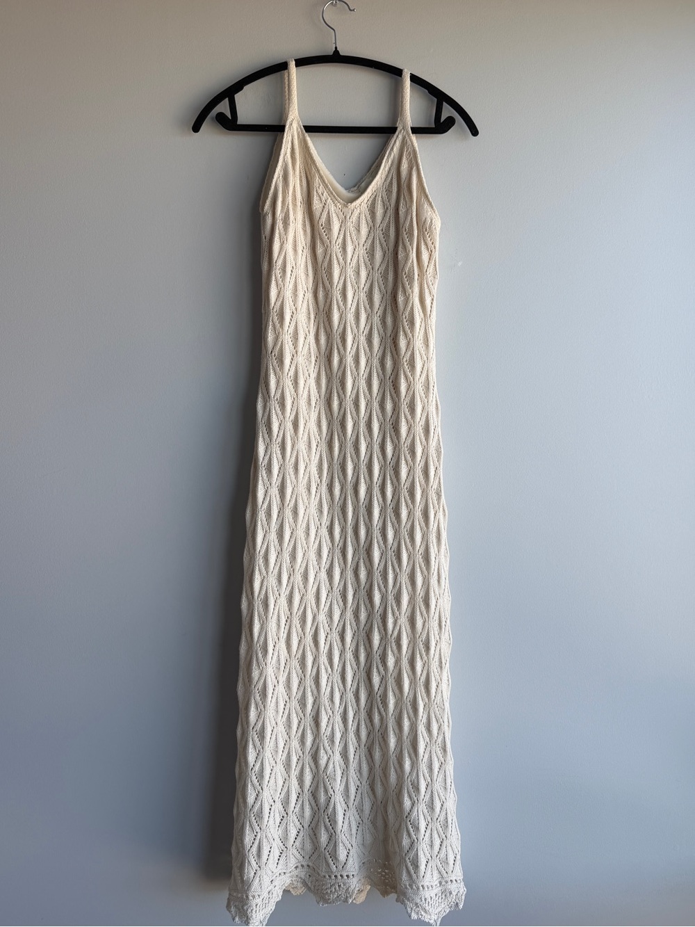 Freshman 1996 Cream Knit Dress with V-Neck